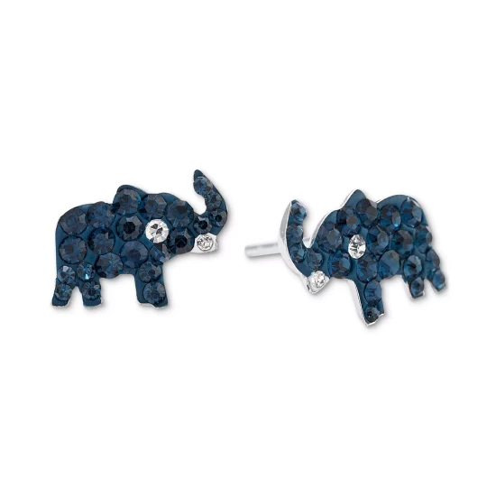 Best Sale 🥰 Giani Bernini Crystal Pavé Elephant Stud Earrings In Sterling Silver, Created For Macy's Dark Blue 🤩 2 Best Sale 🥰 Giani Bernini Crystal Pavé Elephant Stud Earrings In Sterling Silver, Created For Macy's Dark Blue 🤩 - Image 2