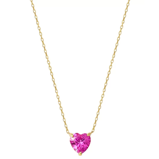Best deal ๐ Giani Bernini Pink Cubic Zirconia Heart Solitaire Pendant Necklace In Gold-Plated Sterling Silver, 15 + 2 Extender, Created For Macy's ๐ 4 Best deal ๐ Giani Bernini Pink Cubic Zirconia Heart Solitaire Pendant Necklace In Gold-Plated Sterling Silver, 15 + 2 Extender, Created For Macy's ๐ - Image 4