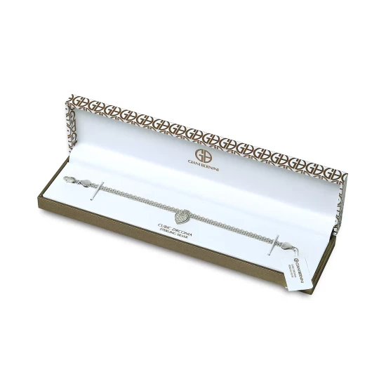 Best deal ๐ Giani Bernini Cubic Zirconia Heart Charm Bismark Chain Bracelet, Created For Macy's White โ 7 Best deal ๐ Giani Bernini Cubic Zirconia Heart Charm Bismark Chain Bracelet, Created For Macy's White โ - Image 7