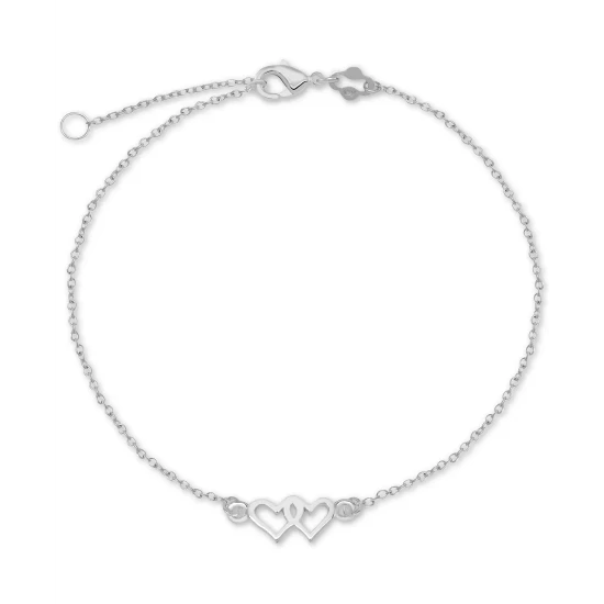 Brand new ๐ฅ Giani Bernini Double-Heart Chain Ankle Bracelet In Sterling Silver ๐งจ 2 Brand new ๐ฅ Giani Bernini Double-Heart Chain Ankle Bracelet In Sterling Silver ๐งจ - Image 2