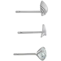 Outlet ✔️ Giani Bernini 3-Pc. Set Cubic Zirconia & Ocean-Themed Stud Earrings In Sterling Silver, Created For Macy's ⭐ -Giani Bernini Shop unnamed file 1080