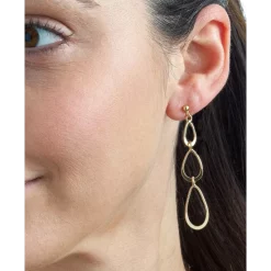 Outlet 🤩 Giani Bernini 4-Pc. Set Cubic Zirconia Stud & Hoop Earrings, Created For Macy's Gold Over Silver ❤️