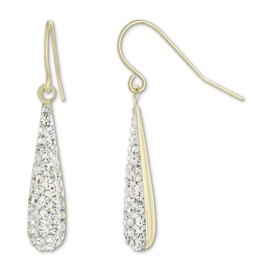 Outlet ๐ Giani Bernini Crystal Teardrop Drop Earrings In 18k Gold-Plated Sterling Silver, Created For Macy's ๐ 2 Outlet ๐ Giani Bernini Crystal Teardrop Drop Earrings In 18k Gold-Plated Sterling Silver, Created For Macy's ๐ - Image 2
