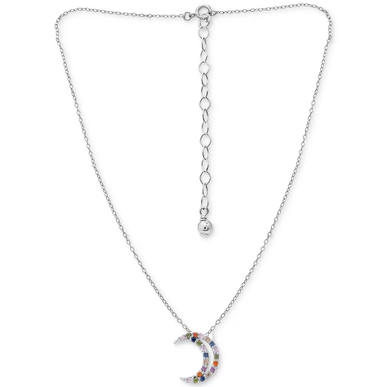 Flash Sale ๐ฏ Giani Bernini Lab-Created Pink Sapphire (1/3 Ct. T.w.) & Cubic Zirconia Crescent Moon Pendant Necklace In Sterling Silver, 16 + 2 Extender, Created For Macy's ๐งจ 4 Flash Sale ๐ฏ Giani Bernini Lab-Created Pink Sapphire (1/3 Ct. T.w.) & Cubic Zirconia Crescent Moon Pendant Necklace In Sterling Silver, 16 + 2 Extender, Created For Macy's ๐งจ - Image 4