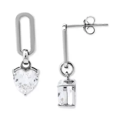 Promo ⭐ Giani Bernini Cubic Zirconia Pavé Spiral Hoop Earrings In Sterling Silver, Created For Macy's 🔔