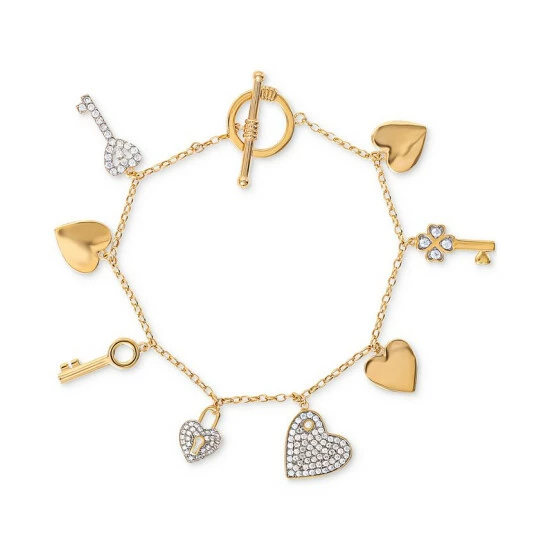 Wholesale โค๏ธ Giani Bernini Cubic Zirconia Heart & Key Charm Bracelet In Gold-Plated Sterling Silver, Created For Macy's Gold Over Silver ๐ 1 Wholesale โค๏ธ Giani Bernini Cubic Zirconia Heart & Key Charm Bracelet In Gold-Plated Sterling Silver, Created For Macy's Gold Over Silver ๐