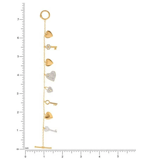 Wholesale โค๏ธ Giani Bernini Cubic Zirconia Heart & Key Charm Bracelet In Gold-Plated Sterling Silver, Created For Macy's Gold Over Silver ๐ 4 Wholesale โค๏ธ Giani Bernini Cubic Zirconia Heart & Key Charm Bracelet In Gold-Plated Sterling Silver, Created For Macy's Gold Over Silver ๐ - Image 4