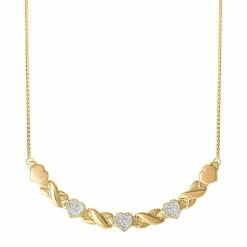 Wholesale ⭐ Giani Bernini Cubic Zirconia Hearts & Kisses 17 Collar Necklace In 14k Gold-Plated Sterling Silver, Created For Macy's 🌟