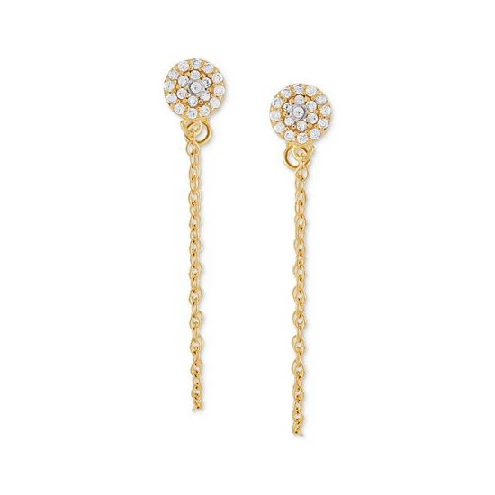Outlet ๐ฏ Giani Bernini Cubic Zirconia Cluster Chain Drop Earrings In 14k Gold-Plated Sterling Silver, Created For Macy's (Also In Sterling Silver) ๐งจ 2 Outlet ๐ฏ Giani Bernini Cubic Zirconia Cluster Chain Drop Earrings In 14k Gold-Plated Sterling Silver, Created For Macy's (Also In Sterling Silver) ๐งจ - Image 2
