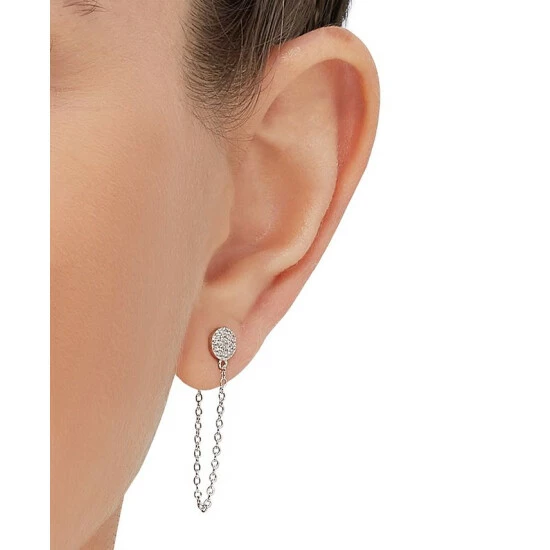 Outlet ๐ฏ Giani Bernini Cubic Zirconia Cluster Chain Drop Earrings In 14k Gold-Plated Sterling Silver, Created For Macy's (Also In Sterling Silver) ๐งจ 4 Outlet ๐ฏ Giani Bernini Cubic Zirconia Cluster Chain Drop Earrings In 14k Gold-Plated Sterling Silver, Created For Macy's (Also In Sterling Silver) ๐งจ - Image 4