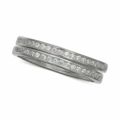 Brand new 🎁 Giani Bernini 2-Pc. Set Cubic Zirconia Bands In Sterling Silver, Created For Macy's 🎁