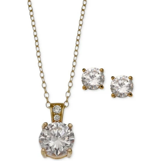 Discount โ๏ธ Giani Bernini 2-Pc. Set Cubic Zirconia Round Pendant Necklace And Stud Earring Set In 18k Gold-Plated Sterling Silver, 18k Rose Gold-Plated And Sterling Silver Created For Macy's ๐ 1 Discount โ๏ธ Giani Bernini 2-Pc. Set Cubic Zirconia Round Pendant Necklace And Stud Earring Set In 18k Gold-Plated Sterling Silver, 18k Rose Gold-Plated And Sterling Silver Created For Macy's ๐