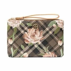 Coupon ๐ Giani Bernini Holiday Plaid Floral Wristlet, Created For Macy's Green Plaid ๐