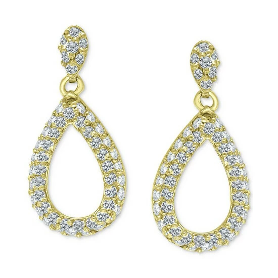 Wholesale ๐ Giani Bernini Cubic Zirconia Open Teardrop Drop Earrings, Created For Macy's Gold Over Silver ๐ 1 Wholesale ๐ Giani Bernini Cubic Zirconia Open Teardrop Drop Earrings, Created For Macy's Gold Over Silver ๐