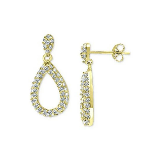 Wholesale ๐ Giani Bernini Cubic Zirconia Open Teardrop Drop Earrings, Created For Macy's Gold Over Silver ๐ 3 Wholesale ๐ Giani Bernini Cubic Zirconia Open Teardrop Drop Earrings, Created For Macy's Gold Over Silver ๐ - Image 3