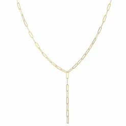 New 🎉 Giani Bernini Paperclip Link 18 Lariat Necklace In 18k Gold-Plated Sterling Silver, Created For Macy's Gold Over Silver 👏