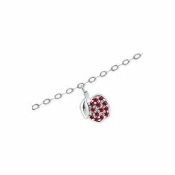 Promo 🎁 Giani Bernini Lab-Created Ruby Apple Cluster Ankle Bracelet In Sterling Silver, Created For Macy's 🎁 -Giani Bernini Shop unnamed file 1268