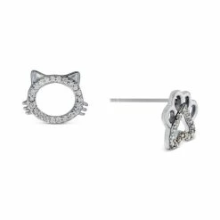 Buy ✔️ Giani Bernini Cubic Zirconia (3/8 Ct. T.w.) Cat Paw Stud Earrings In Sterling Silver 🎁