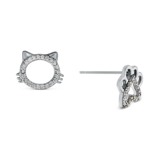 Buy โ๏ธ Giani Bernini Cubic Zirconia (3/8 Ct. T.w.) Cat Paw Stud Earrings In Sterling Silver ๐ 1 Buy โ๏ธ Giani Bernini Cubic Zirconia (3/8 Ct. T.w.) Cat Paw Stud Earrings In Sterling Silver ๐