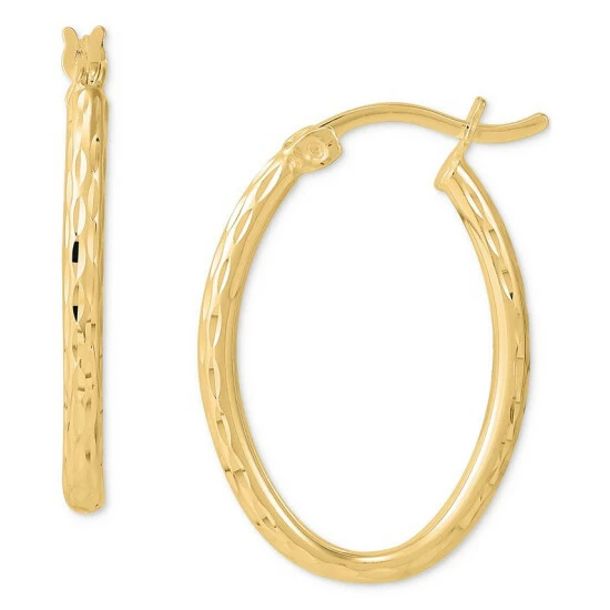 Best reviews of ✔️ Giani Bernini Textured Oval Hoop Earrings 25mm, Created For Macy's Gold Over Silver 🥰 1 Best reviews of ✔️ Giani Bernini Textured Oval Hoop Earrings 25mm, Created For Macy's Gold Over Silver 🥰