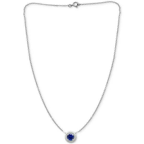 Buy ๐ Giani Bernini Blue Cubic Zirconia Framed 16 Pendant Necklace, Created For Macy's Silver โค๏ธ 1 Buy ๐ Giani Bernini Blue Cubic Zirconia Framed 16 Pendant Necklace, Created For Macy's Silver โค๏ธ