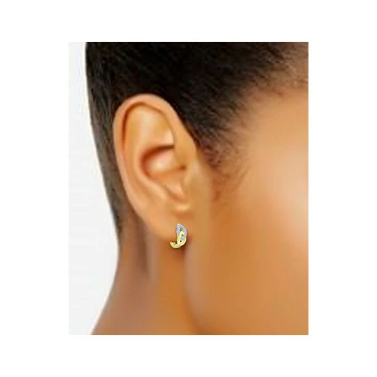 Outlet 👍 Giani Bernini Cubic Zirconia Link Small Huggie Hoop Earrings, 0.55, Created For Macy's Twotone 🔔 2 Outlet 👍 Giani Bernini Cubic Zirconia Link Small Huggie Hoop Earrings, 0.55, Created For Macy's Twotone 🔔 - Image 2