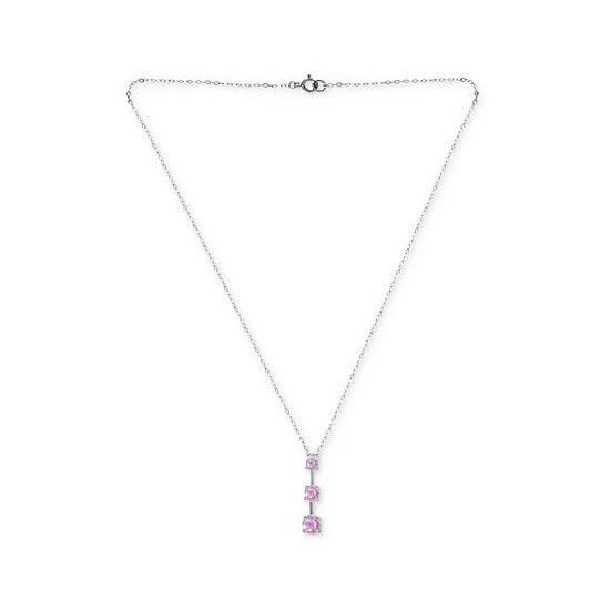 Best deal ๐ Giani Bernini Pink Cubic Zirconia Journey 18 Pendant Necklace In Sterling Silver, Created For Macy's โญ 3 Best deal ๐ Giani Bernini Pink Cubic Zirconia Journey 18 Pendant Necklace In Sterling Silver, Created For Macy's โญ - Image 3
