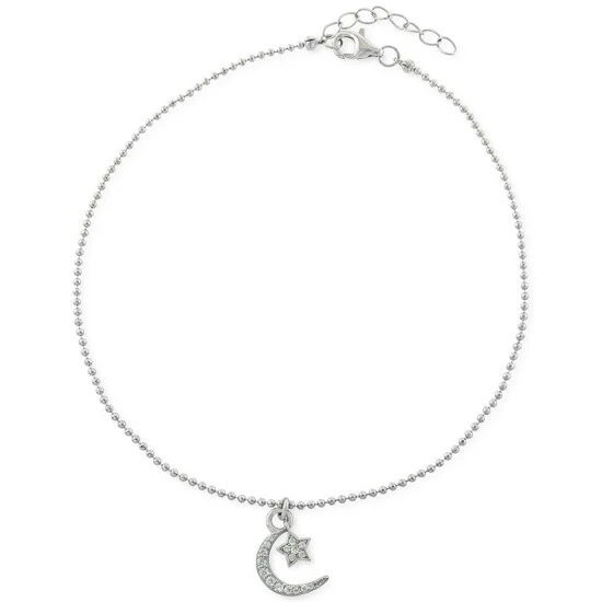 Wholesale ๐ฅฐ Giani Bernini Cubic Zirconia Moon & Star Charm Ankle Bracelet In Sterling Silver, Created For Macy's ๐ 1 Wholesale ๐ฅฐ Giani Bernini Cubic Zirconia Moon & Star Charm Ankle Bracelet In Sterling Silver, Created For Macy's ๐