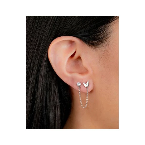 Coupon โ Giani Bernini Cubic Zirconia Butterfly Chain Double Pierced Drop Earrings In Sterling Silver, Created For Macy's ๐ 2 Coupon โ Giani Bernini Cubic Zirconia Butterfly Chain Double Pierced Drop Earrings In Sterling Silver, Created For Macy's ๐ - Image 2