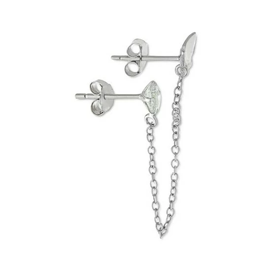 Coupon โ Giani Bernini Cubic Zirconia Butterfly Chain Double Pierced Drop Earrings In Sterling Silver, Created For Macy's ๐ 3 Coupon โ Giani Bernini Cubic Zirconia Butterfly Chain Double Pierced Drop Earrings In Sterling Silver, Created For Macy's ๐ - Image 3
