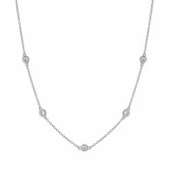 Promo 😍 Giani Bernini Cubic Zirconia Station Statement Necklace In Sterling Silver, 16 + 2 Extender, Created For Macy's ✔️