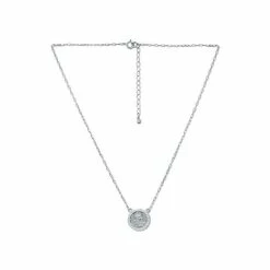 Outlet 🎁 Giani Bernini Cubic Zirconia Coin Pendant Necklace In Sterling Silver, 16 + 2 Extender, Created For Macy's 🛒 -Giani Bernini Shop unnamed file 1346