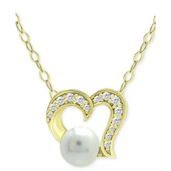 Best reviews of ๐ Giani Bernini Freshwater Pearl (5mm) & Cubic Zirconia Open Heart Pendant Necklace, 16 + 2 Extender, Created For Macy's Gold Over Silver โ๏ธ 1 Best reviews of ๐ Giani Bernini Freshwater Pearl (5mm) & Cubic Zirconia Open Heart Pendant Necklace, 16 + 2 Extender, Created For Macy's Gold Over Silver โ๏ธ