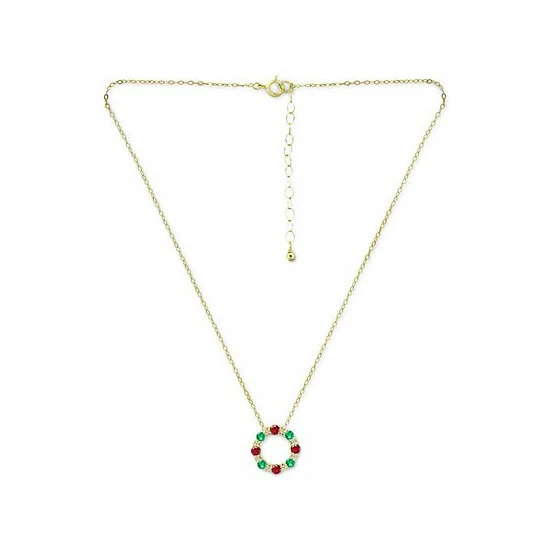 Cheap โ๏ธ Giani Bernini Multi-Stone Circle Wreath Pendant Necklace In 18k Gold-Plated Sterling Silver, 16 + 2 Extender, Created For Macy's Gold Over Silver ๐ 3 Cheap โ๏ธ Giani Bernini Multi-Stone Circle Wreath Pendant Necklace In 18k Gold-Plated Sterling Silver, 16 + 2 Extender, Created For Macy's Gold Over Silver ๐ - Image 3