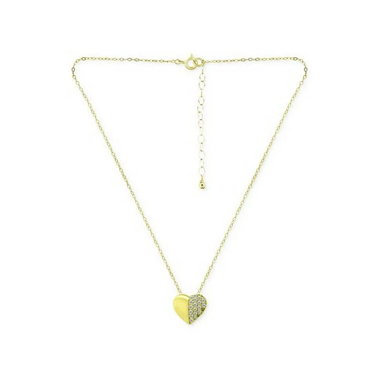Buy 🎉 Giani Bernini Cubic Zirconia Pavé Heart Pendant Necklace In 18k Gold-Plated Sterling Silver, 16 + 2 Extender, Created For Macy's Gold Over Silver 😀 3 Buy 🎉 Giani Bernini Cubic Zirconia Pavé Heart Pendant Necklace In 18k Gold-Plated Sterling Silver, 16 + 2 Extender, Created For Macy's Gold Over Silver 😀 - Image 3