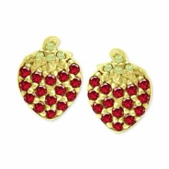 Buy ✔️ Giani Bernini Cubic Zirconia Strawberry Stud Earrings, Created For Macy's Sterling Silver ❤️