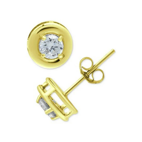 Brand new ✔️ Giani Bernini Cubic Zirconia Framed Stud Earrings, Created For Macy's Gold Over Silver ✨ 3 Brand new ✔️ Giani Bernini Cubic Zirconia Framed Stud Earrings, Created For Macy's Gold Over Silver ✨ - Image 3