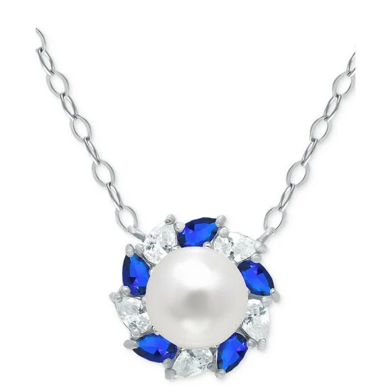 Flash Sale ❤️ Giani Bernini Freshwater Pearl (6mm), Lab-Created Blue Sapphire (1/6 Ct. T.w.), & Cubic Zirconia Halo Pendant Necklace In Sterling Silver, 16 + 2 Extender, Created For Macy's ✔️ 1 Flash Sale ❤️ Giani Bernini Freshwater Pearl (6mm), Lab-Created Blue Sapphire (1/6 Ct. T.w.), & Cubic Zirconia Halo Pendant Necklace In Sterling Silver, 16 + 2 Extender, Created For Macy's ✔️