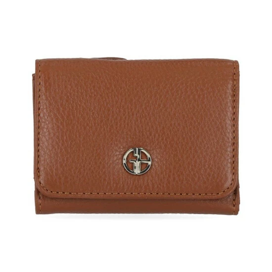 New ๐คฉ Giani Bernini Softy Leather Trifold Wallet, Created For Macy's Cognac/silver ๐ 1 New ๐คฉ Giani Bernini Softy Leather Trifold Wallet, Created For Macy's Cognac/silver ๐