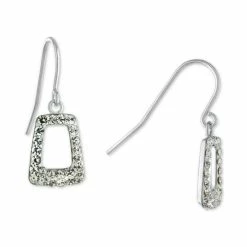 Wholesale ✨ Giani Bernini Crystal Geometric Drop Earrings In Sterling Silver, Created For Macy's 🎉
