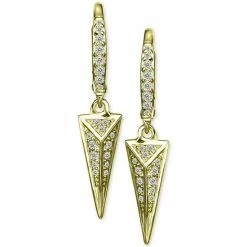Coupon โจ Giani Bernini Cubic Zirconia Pyramid Drop Earrings, Created For Macy's Gold ๐คฉ