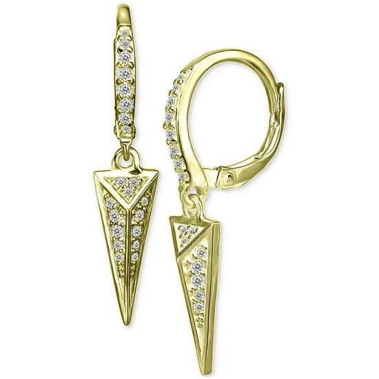 Coupon ✨ Giani Bernini Cubic Zirconia Pyramid Drop Earrings, Created For Macy's Gold 🤩 2 Coupon ✨ Giani Bernini Cubic Zirconia Pyramid Drop Earrings, Created For Macy's Gold 🤩 - Image 2