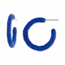 Wholesale 🤩 Giani Bernini Crystal Small Hoop Earrings In Sterling Silver, 1, Created For Macy's Clear ⌛