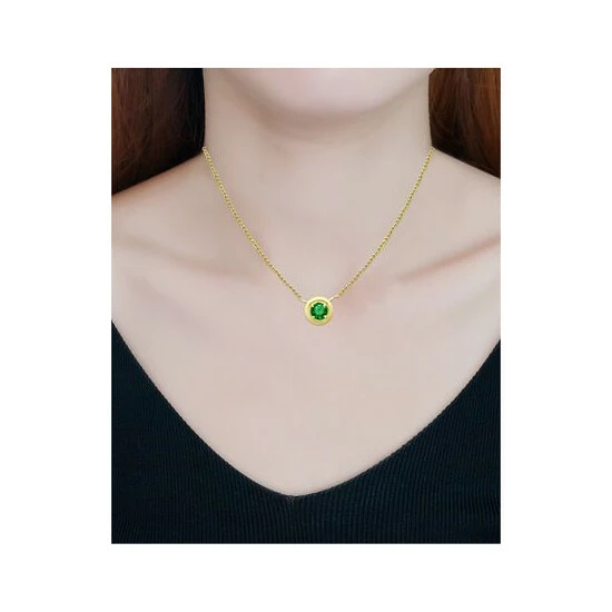Buy 🧨 Giani Bernini Green Cubic Zirconia Framed 16 Pendant Necklace, Created For Macy's Silver 🤩 2 Buy 🧨 Giani Bernini Green Cubic Zirconia Framed 16 Pendant Necklace, Created For Macy's Silver 🤩 - Image 2