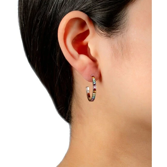 Cheap ๐ Giani Bernini Crystal Small Hoop Earrings In Sterling Silver, 1, Created For Macy's ๐ฅฐ 2 Cheap ๐ Giani Bernini Crystal Small Hoop Earrings In Sterling Silver, 1, Created For Macy's ๐ฅฐ - Image 2