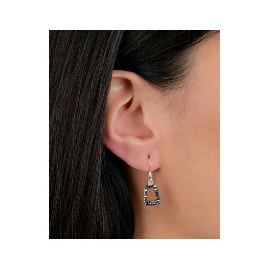 Outlet ๐ Giani Bernini Gray Crystal Geometric Drop Earrings In Sterling Silver, Created For Macy's โจ 2 Outlet ๐ Giani Bernini Gray Crystal Geometric Drop Earrings In Sterling Silver, Created For Macy's โจ - Image 2