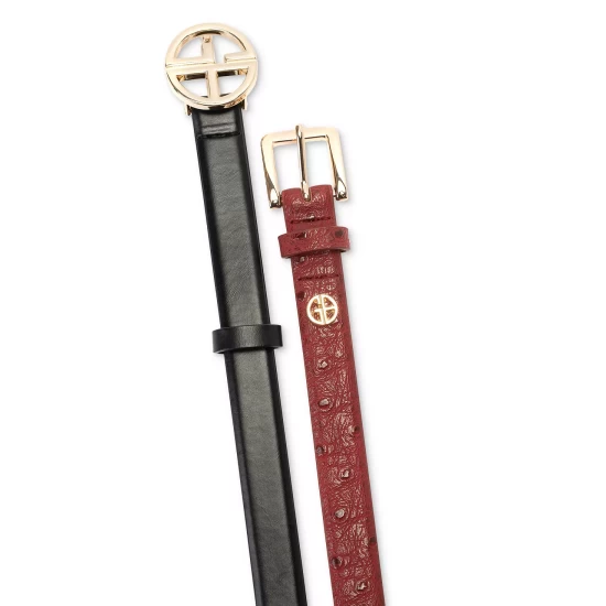 Discount ๐ Giani Bernini 2-Pk. Smooth & Textured Logo Detail Belts Wine/black ๐ 5 Discount ๐ Giani Bernini 2-Pk. Smooth & Textured Logo Detail Belts Wine/black ๐ - Image 5