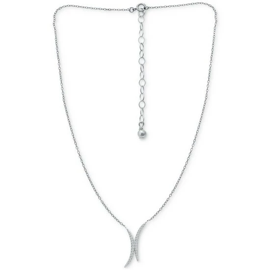 Discount ๐ Giani Bernini Cubic Zirconia Double Curve 16 Statement Necklace, Created For Macy's Gold Over Silver ๐ 1 Discount ๐ Giani Bernini Cubic Zirconia Double Curve 16 Statement Necklace, Created For Macy's Gold Over Silver ๐