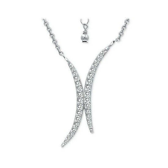 Discount ๐ Giani Bernini Cubic Zirconia Double Curve 16 Statement Necklace, Created For Macy's Gold Over Silver ๐ 3 Discount ๐ Giani Bernini Cubic Zirconia Double Curve 16 Statement Necklace, Created For Macy's Gold Over Silver ๐ - Image 3