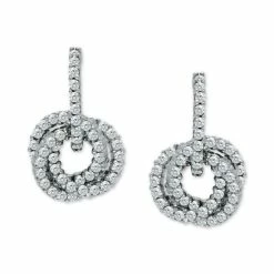 Discount 🛒 Giani Bernini Cubic Zirconia Interwoven Drop Earrings In Sterling Silver, Created For Macy's 🔥
